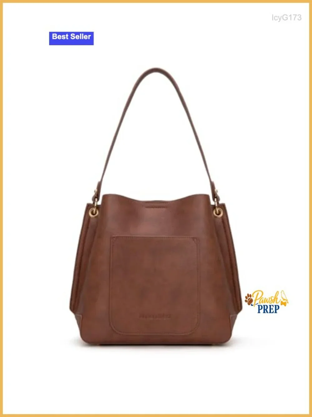 Medium Hobo Bag for Women, Shoulder Purse with 3 Compartments, Faux Leather